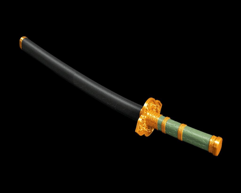 Dark Blade Katana — vue du fourreau et de la poignée