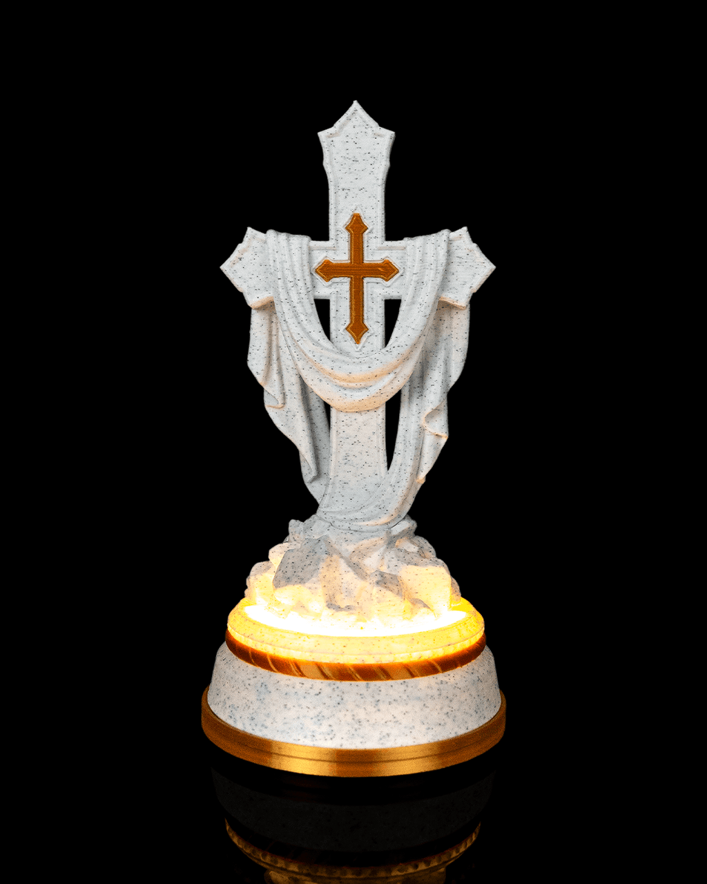 Draped Cross — Croix drapée, version lumineuse