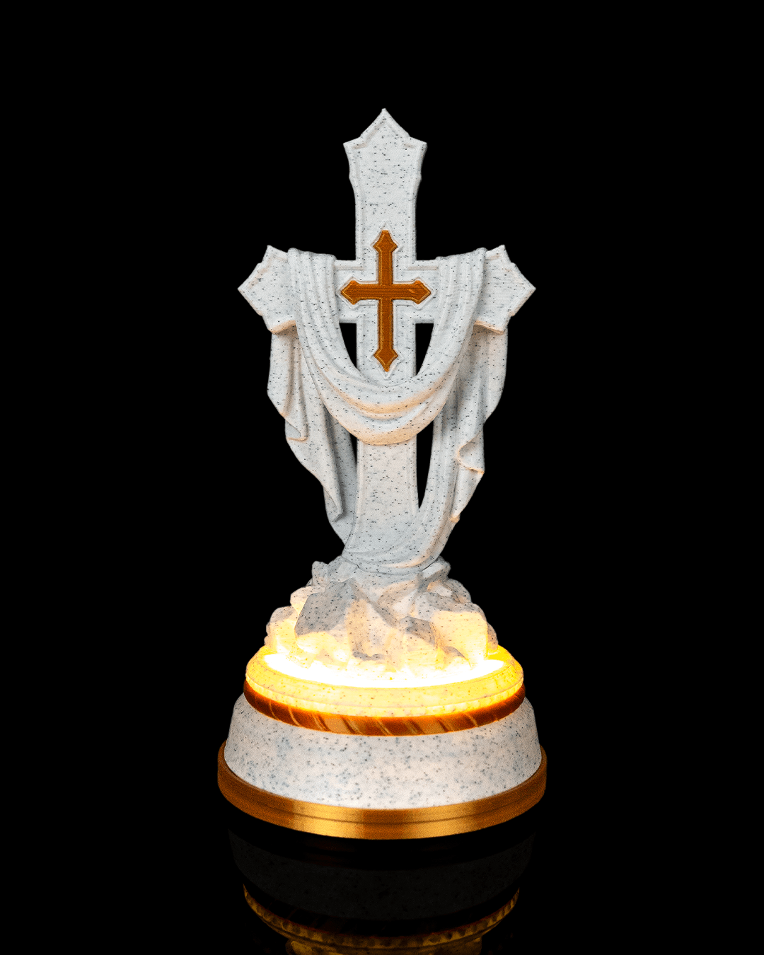 Draped Cross — Croix drapée, version lumineuse