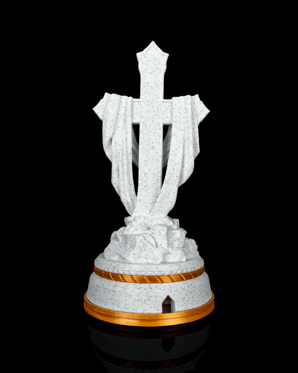 Draped Cross — Croix drapée, vue arrière