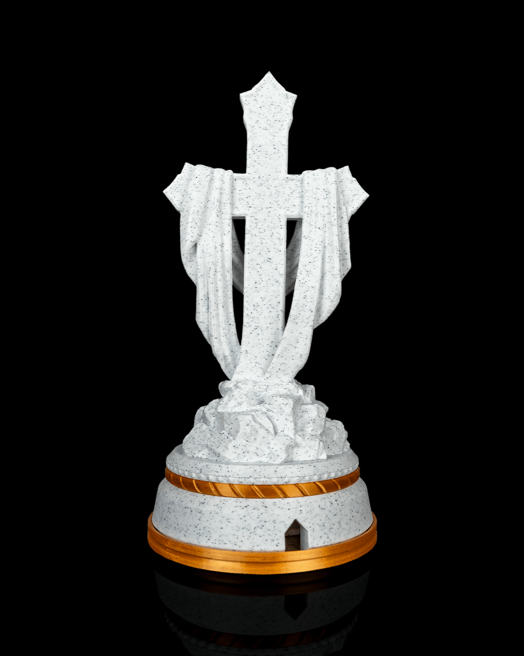 Draped Cross — Croix drapée, vue arrière
