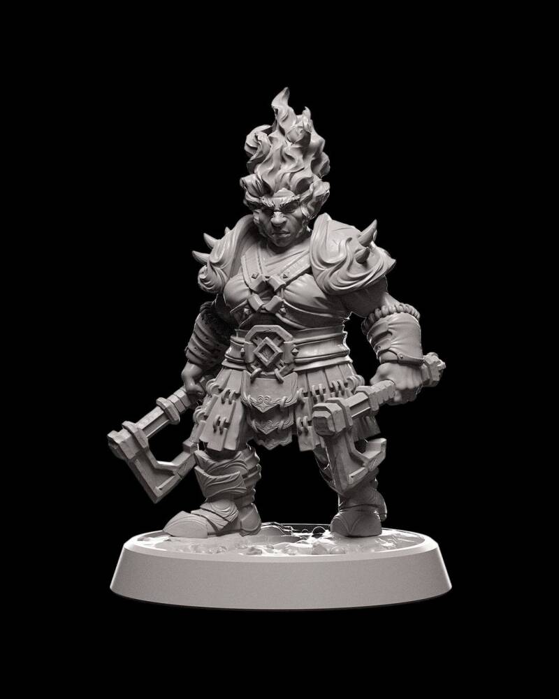 Fire Soldier Female – Échelle 32 mm