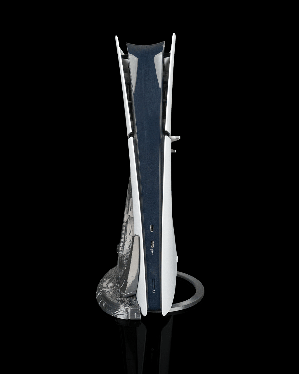 Mecha Moon — Socle PS5, vue 3