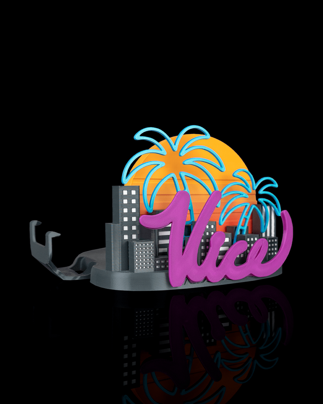 Neon Cityscape — socle PS5, vue 7